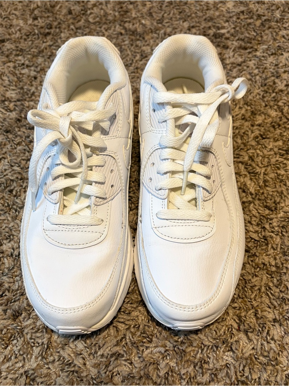 Nike Kids White Lace-Up Sneakers